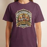 Happiness Is A Beer In Both Hands T-Shirt, Funny Drinking Tee, Craft Beer Lover Gift, Vintage Pub Style Graphic Shirt, Oktoberfest Apparel thumbnail 8
