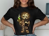 Tired Zombie and Black Cat Tee or Sweatshirt thumbnail 1