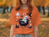 Spa Ghost T-Shirt, Halloween T-Shirt, Relaxing Ghost, Spooky T-Shirt, Funny Halloween, Witch Hat T-Shirt, Cute Ghost T-Shirt thumbnail 5