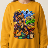 Halloween Ghosts Detective Chase Dog Sweatshirt thumbnail 10