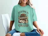 Teaching Is Hard Teacher T-Shirt, Dark Academia Educator Gift, Vintage Book Lover Shirt, Professor Called to Teach Literary Tee thumbnail 2