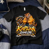 Kaplan Tiger Game On Youth Gaming T-Shirt, Boys Girls Gamer Tee, Orange Tiger Graphic Shirt, Pixo League thumbnail 2