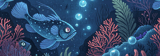 Deep Sea Ocean Tumbler Wrap Digital Design 40oz | Marine Life Sublimation PNG | Under The Sea Seamless Tumbler File thumbnail 14