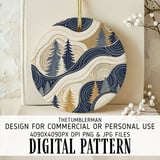 Digital Christmas Tree Pattern, Seamless Forest Background, Winter Holiday Digital Paper, Printable Festive Design, Digital Bundle Pattern thumbnail 3