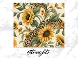 Sunflower Leopard 20oz Tumbler Wrap PNG, Digital Download, Floral Tumbler Design, Seamless Tumbler File, Sublimation Design thumbnail 4