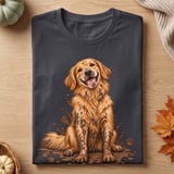 Muddy Golden Retriever Worth It Tee thumbnail 3
