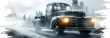 40oz Tumbler Wrap Vintage Truck Driving Through Forest Digital Design, Classic Car Sublimation Wrap PNG for Dad, Husband thumbnail 14