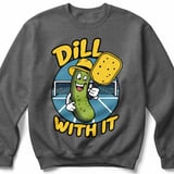 Pickleball Gildan Crewneck Sweatshirt, Dill With It, Court Warm Up thumbnail 4