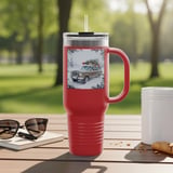 Grand Wagoneer Tumbler, Christmas Tree, Waggy Car, Holiday Gift, SUV, Retro, Winter Scene, Cars at Petralla Shop thumbnail 5