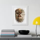 Black Woman Art Framed Poster, Rooted and Rising African Wall Art Print, Boho Melanin Wall Decor, Afrocentric Heritage Botanical Poster thumbnail 3