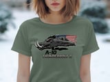 A-10 Thunderbolt II Warthog Shirt, Patriotic American Flag Military Aviation Tee, Air Force Pilot Veteran Gift T-Shirt thumbnail 5