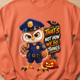 Officer Hoot the Owl Halloween Sweatshirt thumbnail 4