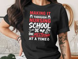 Funny Nurse Student T-Shirt: Nursing School Meltdown Quote, Healthcare Future RN Humor thumbnail 1