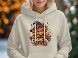 Highland Cow Halloween Sweatshirt Hoodie, Country Cutie Witch Cow Fall Tote Bag, Cute Ghost Pumpkin Autumn Graphic Spooky Season Gift thumbnail 11
