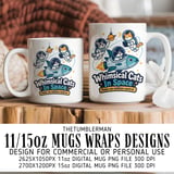 Whimsical Cats In Space Mug Wrap thumbnail 1
