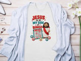Jesus Is By My Side At Bingo Tee thumbnail 7