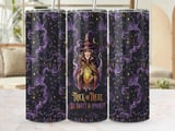 Halloween Witch Tumbler Wrap PNG | Spooky Trick or Treat 20oz Skinny Tumbler Design | Seamless Sublimation Digital Download thumbnail 1