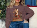Boots & Bonfires Tee or Sweatshirt, Faux Patchwork Design thumbnail 1
