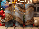 20 oz Skinny Tumbler Wrap Sublimation Design, Gold Agate Tumbler, Straight and Tapered Wrap png, Marble Texture Tumbler, Instant Download thumbnail 2