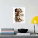 Black Woman Art Poster Rooted and Rising Print, Afrocentric Wall Decor, Melanin Botanical Framed Poster, Empowering African American Gift thumbnail 7