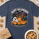 Happy Halloweiner Dachshund Crew T-Shirt thumbnail 2