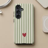 Green Striped Red Heart MagSafe® Phone Case thumbnail 7