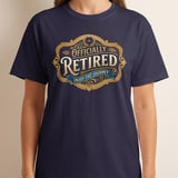 Officially Retired T-Shirt | Vintage Retirement Gift Tee, Enjoy The Journey Shirt for Men Women, Retirement Party Gift Idea thumbnail 7