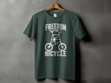 Freedom Is Riding a Bicycle | Tall Bike T-Shirt thumbnail 6