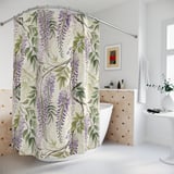 Serene Wisteria Garden Shower Curtain thumbnail 2