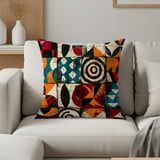 Abstract Geometric Pattern Velveteen Blanket, Woven Blanket, Throw Pillows - Modern Mid-Century Home Decor Gift thumbnail 20