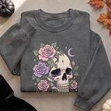 Bad to the Bone Floral Skull Tee or Sweatshirt thumbnail 14