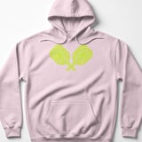 Pickleball Gildan Fleece Hoodie, Crossed Neon Pickleballs Paddle Graphic, Court Pullover thumbnail 8