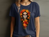 Floral Sugar Skull Catrina Tee or Sweatshirt thumbnail 8