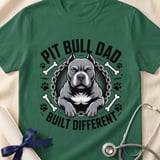 Pit Bull Dad Built Different Tee | Pit Bull Dad Shirt | Pittie Dad Gift | Dog Dad Apparel thumbnail 10