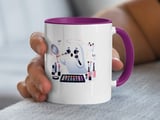Halloween Mug, Cute Ghost Makeup, Spooky Season Coffee Cup, Glam Ghost Mug, Funny Halloween Gift, Halloween Decor, Kawaii Ghost Mug thumbnail 3
