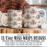 Digital Pattern, Macarons and Bows, Seamless Repeat Pattern, Digital Bundle, Food and Floral Pattern, Commercial Use, Graphic Design thumbnail 4