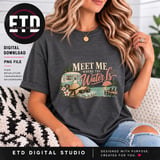 Meet Me Where The Water Is PNG Summer Lake Life Retro Camper Clipart, Vintage Vacation Sublimation Design, Lake Days Lakehouse Graphic Art thumbnail 3