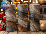 20 oz Gold Agate Tumbler Wrap, Sublimation Design, Straight Tapered, Marble Texture png, Digital Download, Tumbler Design thumbnail 2