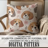 Beagle Blossom Whimsy Digital Pattern Size Bundle Png thumbnail 5
