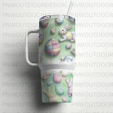 Easter Bunny Digital Download, Quilted Eggs, 40oz Tumbler Sublimation Wrap, Seamless Distressed Tapered, Easter Pattern Digital thumbnail 5