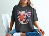 Cute Axolotl Heart Graphic T-Shirt thumbnail 1