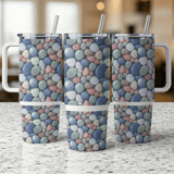 40oz Tumbler Sublimation, Seamless, Distressed, Tapered, Pebble Stone Pattern, Digital Download, Rocks Texture, Tumbler Wrap thumbnail 3