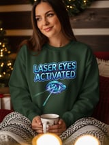 Laser Eyes Activated T-Shirt: Futuristic Cybernetic Eye Vision, Sci-Fi Neon Graphic Design thumbnail 11