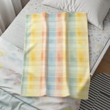 Watercolor Plaid Throw Blanket: Soft, Lightweight, Home Decor, Matching Pillows thumbnail 6