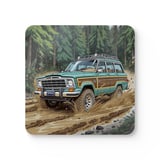 Grand Wagoneer Corkwood Coaster Set, The Waggy Car Coasters, Car Lover Gift, Off Roading Coasters, Petralla Shop thumbnail 4