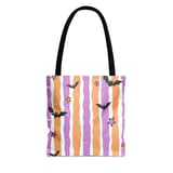 Spooky Cute Bat & Star Phone Case | Pastel Goth Halloween Striped Tote Bag | Y2K Grunge Aesthetic Fall Accessory thumbnail 5