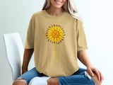 Pickleball Comfort Colors Shirt, pickleball Sunflower Floral Watercolor Print, Vintage Graphic Tee thumbnail 11