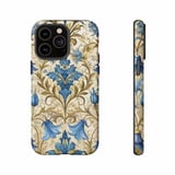 Floral iPhone Case: Bluebell Pattern, Elegant Vintage Design, Protective Phone Cover thumbnail 4
