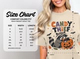 Whimsical Candy Thief Raccoon T-Shirt thumbnail 3