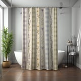Lavender Meadow Gingham Charm Shower Curtain thumbnail 7